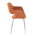 thumbnail image 5 of Margarite Chair, Upholstered Dining Chairs, Mid-Century Modern Dining Chair, Kitchen Chairs for Dining Table, Dining Chairs Set of 2 (Orange Fabric), 5 of 6