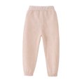 thumbnail image 4 of TZEWGL 3 Multi Packs Set Autumn Solid Elastic Waist Sweat Pants For Children Straight Bottoms Trousers For Girl size 2-3T, 4 of 4