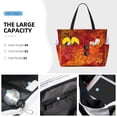 thumbnail image 3 of Gaeub Autumn Leaf Beach Travel Bag, Multi-Pocket Beach Bag, Summer Vacation Bag, Beach Essentials Tote, 3 of 7