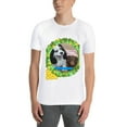 thumbnail image 4 of Basic top Tees For Women Loose Boyfriend ShirtsDog And Flower Casual Blouse round neck, 4 of 5