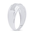 thumbnail image 4 of FB Jewels Sterling Silver Mens Round Diamond Band Ring 1/6 Cttw, 4 of 4