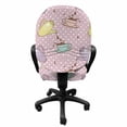 thumbnail image 3 of Tea Party Office Chair Slipcover, Polka Dots Background with Teapots Teacups Retro Cartoon Style, Protective Stretch Decorative Fabric Cover, Standard Size, Pale Green Turquoise, by Ambesonne, 3 of 5