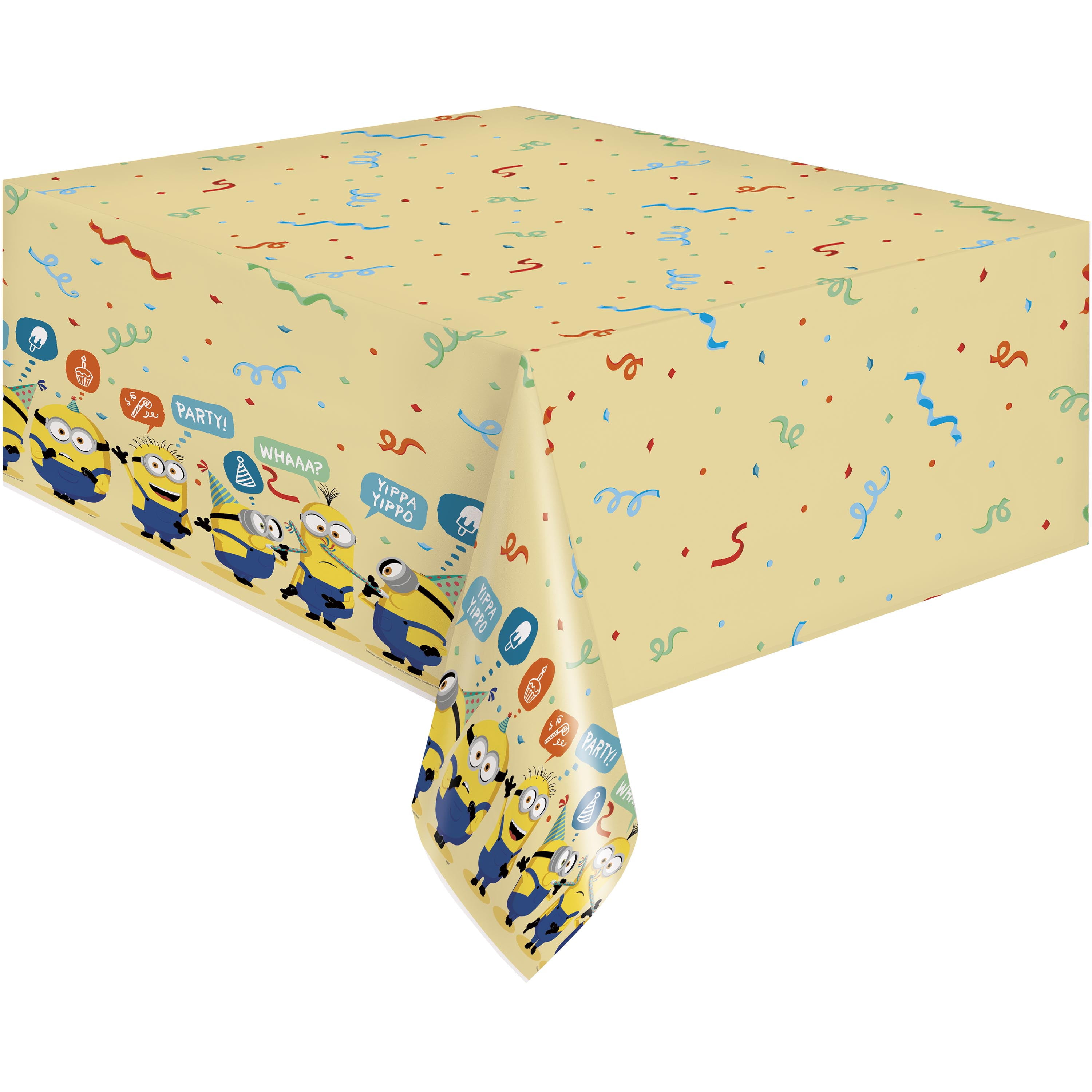 Despicable Me Minions Birthday Plastic Party Tablecloths 84in X 54in 2ct Walmart Com Walmart Com