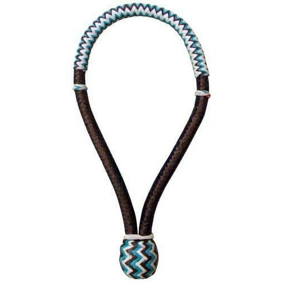 Showman 5/8" Teal/Brown Rawhide Core Bosal