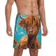 thumbnail image 2 of Fotbe Cute Cow Sunflowers Art Pantalones Cortos de Pijama para Hombre, Ropa de Dormir, Pantalones de Pijama Cortos para Hombre-Medium, 2 of 6