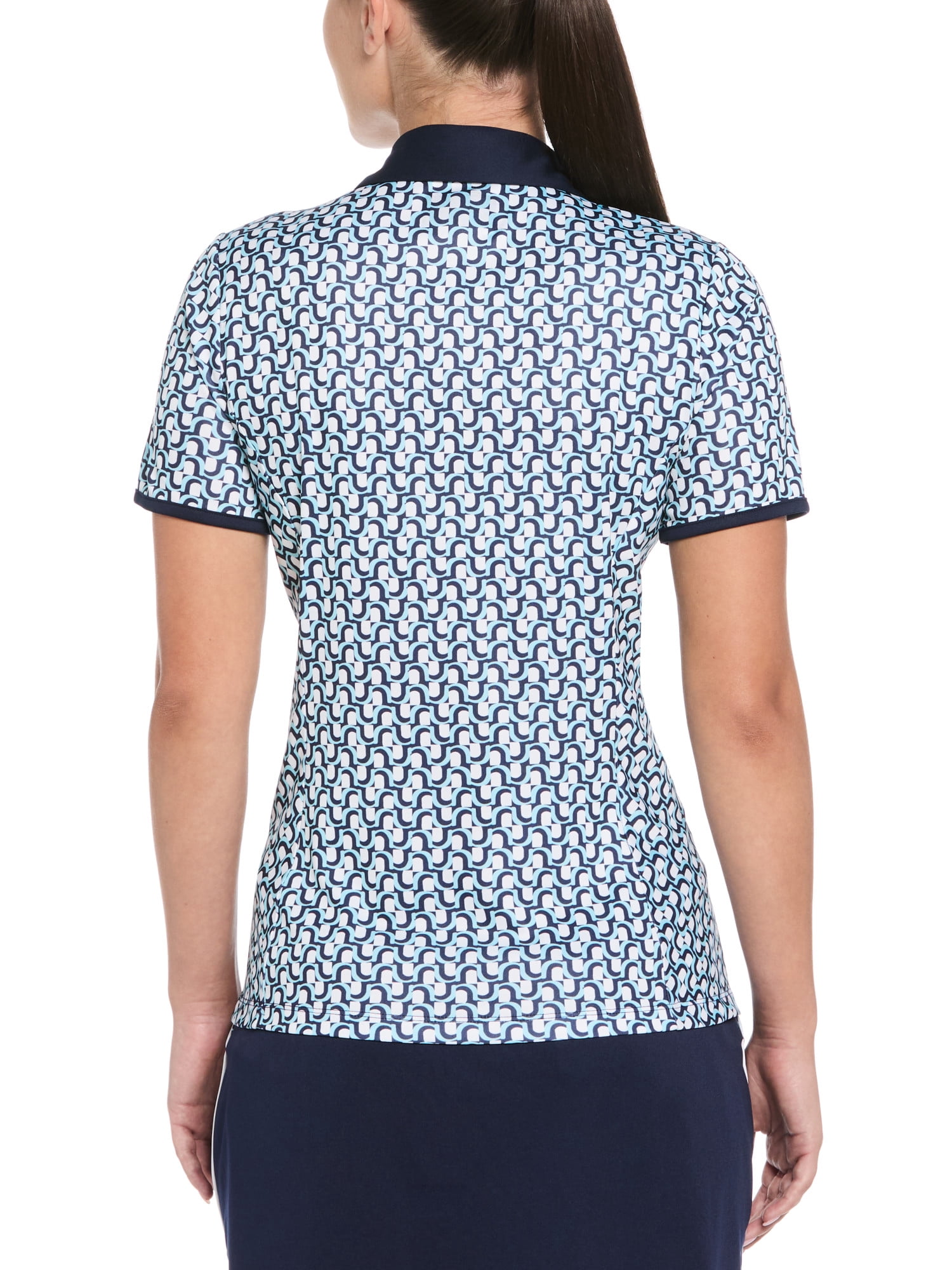 Ben Hogan Women's Performance V-Neck Textured Short Sleeve Golf Polo Shirt, Sizes XS-XXL