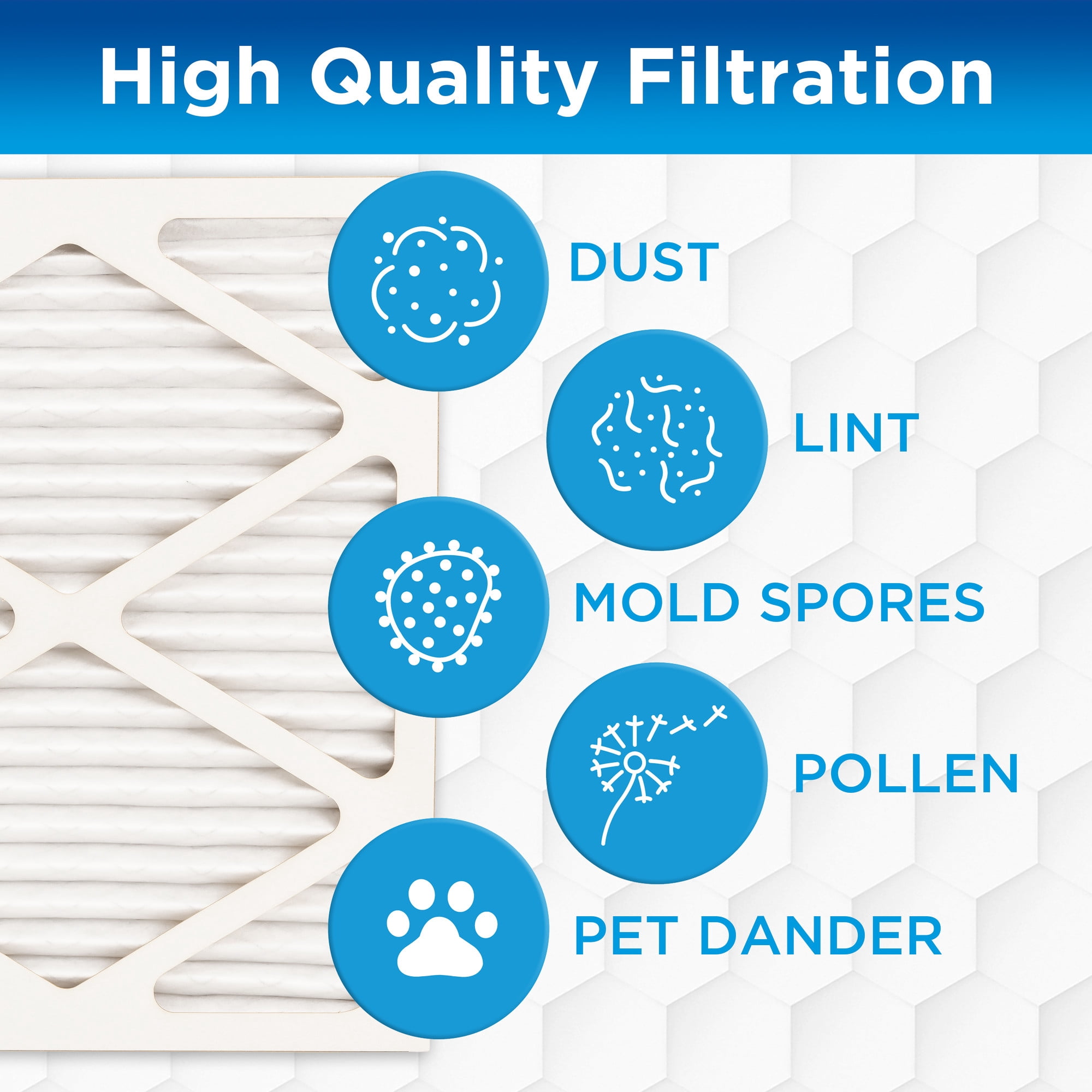 Germ Guardian 16 x 25 x 1 MERV 12 Pleated HVAC AC Furnace Air Filters (4-Pack)