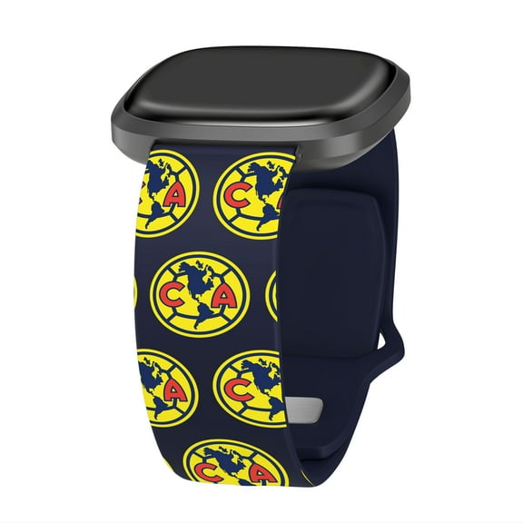 Club America HD Watch Band Compatible with FitBit Versa 3 & Sense (20mm Long Repeating)