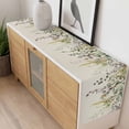 thumbnail image 4 of Eucalyptus Leaves Table Runner - 48 Inch Long, Kitchen Dining Table Runner Dresser Scarves, Green Summer Botanical Rustic Farmhouse Decor for Coffee Tables Wedding Party Banquet, 4 of 8