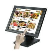 15 Inch TFT-LCD Touch Screen Monitor Retail POS Stand VOD System Display Device Foldable Base Angle Adjustable High-Definition Compatible With Win Xp/7/8/10