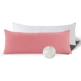 thumbnail image 2 of Pink Body Pillow for Adults Shredded Memory Foam Long Pillow for Sleeping Firm Hug Pillows Removable Cover for Side and Back Sleepers Full Pillow with Pink Pillowcase, 2 of 8
