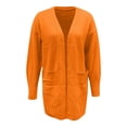 thumbnail image 5 of Sweaters for Women Trendy Knit Long Sleeve Cardigan Solid Color Fall Outerwear, 5 of 5