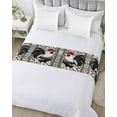 thumbnail image 5 of Xipuska Vintage Rooster Bed Runners for Queen Size Bed, Decorative Bed Throws for Foot of Bed, Farmhouse Black White Animals Watercolor Bed Runner Sofa Throw Bedding Scarf Slipcover for Bedroom, 5 of 6