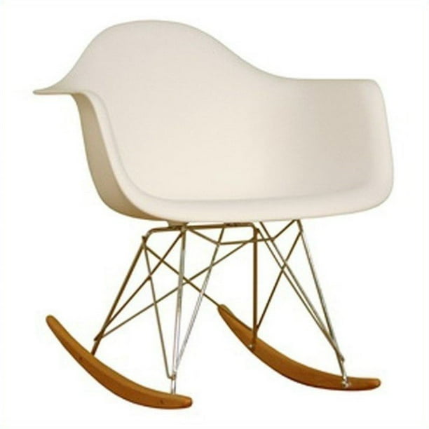White Plastic Rocking Chair