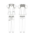 thumbnail image 2 of Beverly Hills Uniforms Women's Stretch Scrub Set with Jogger pants, 2 of 3