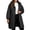 Black, variant on Women's Plus Size Hooded Long Puffer Coat Loose Padded Winter Jacket Casual Warm Outerwear, Navy XL-5XL