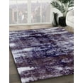 thumbnail image 3 of Ahgly Company Machine Washable Indoor Square Abstract Plum Purple Area Rugs, 5' Square, 3 of 7