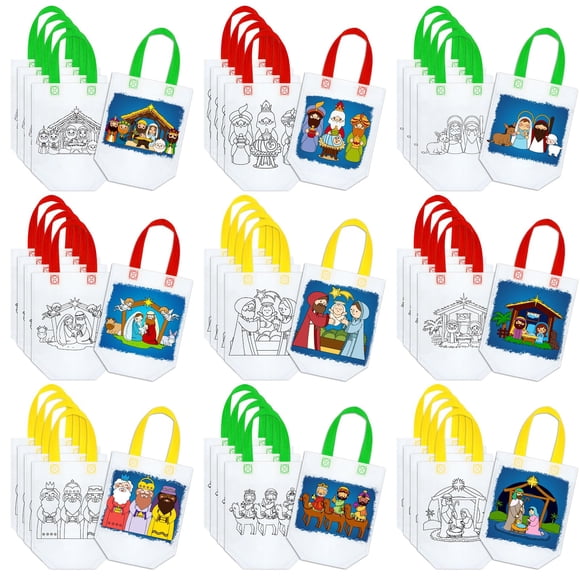 Set para colorear Natividad Kacctyen de Party Favor Bags, 45 unidades, 25 x 20 cm