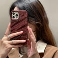 thumbnail image 2 of Water Ripple Pattern  for iPhone 12 Pro Max Phone Case,Cute Luxury Wave Shape Case for Women & Men, Soft TPU Shockproof Protective Cover for iPhone 12 Pro Max-Burgundy, 2 of 16