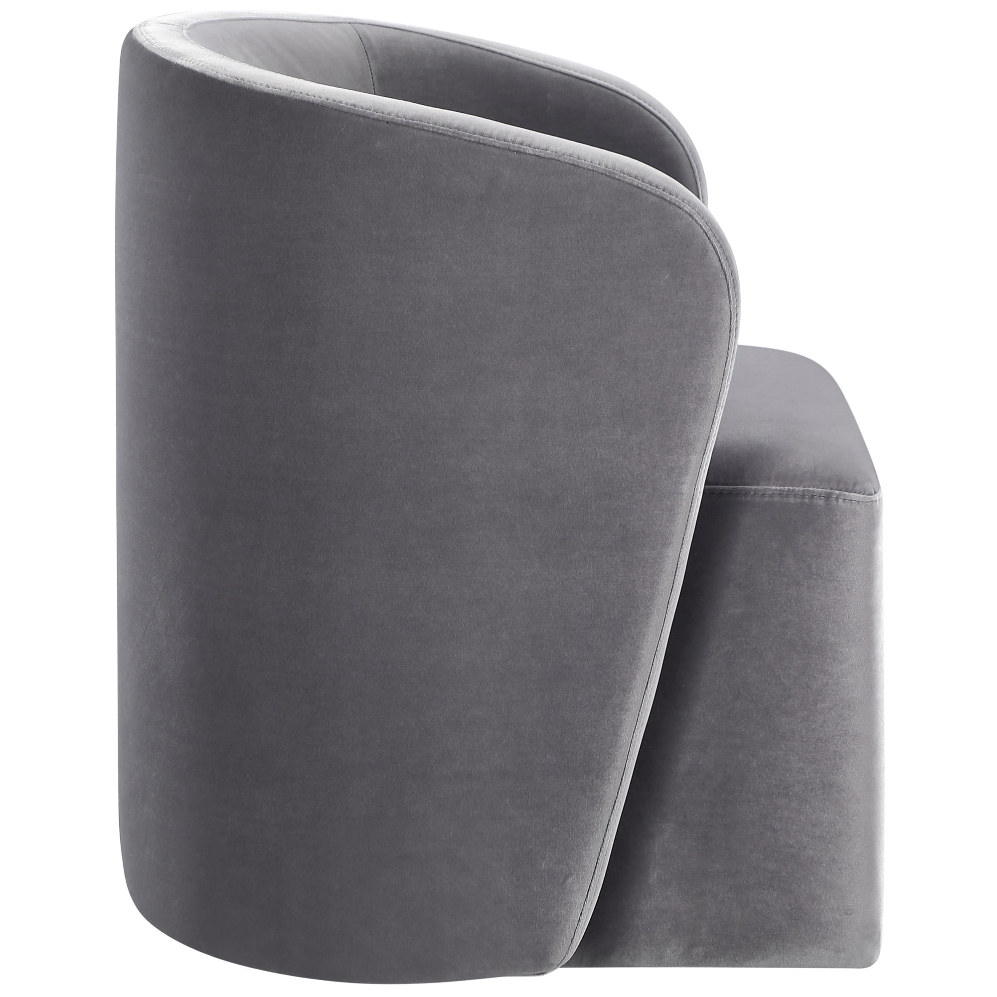 Steve Silver Annie Gray Velvet Barrel Chair with Casters