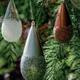 thumbnail image 3 of Hosley 6 Inches High Bronze Glass Frost Drop Ornament Ideal Gift for Wedding Party Home Decor Office Spa Settings 6-Pack, 3 of 3