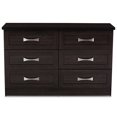 thumbnail image 1 of Bowery Hill 6 Tiroir Double Commode en Brun Foncé, 1 of 4