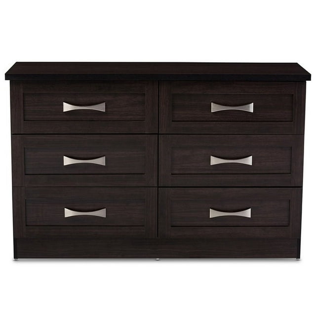 Bowery Hill 6 Drawer Double Dresser in Dark Brown