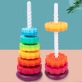 thumbnail image 2 of Rainbow Color Spinning Stacking Toys Creative Intelligence Logic Training Blocks Toy for Children Early Educational Toys, 2 of 4