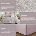 thumbnail image 5 of Regency Heights 8-Piece Comforter Set Reversible Floral Bedding with Bed Skirt and Decor Pillows,Cal King,Plum Pink, 5 of 7