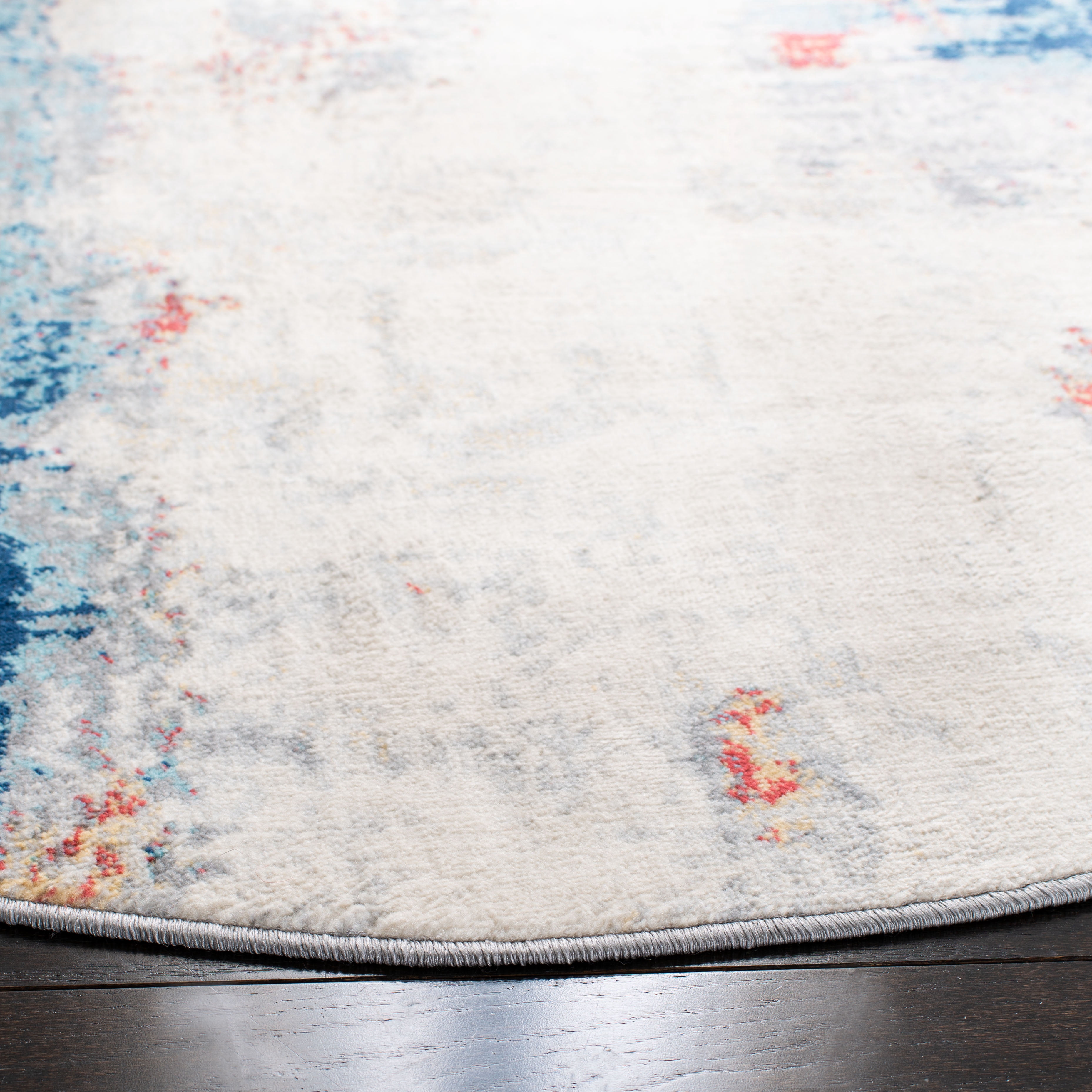 Safavieh Jasper Alvina Abstract Area Rug, Gray/Red, 5' x 5' Round