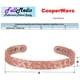 thumbnail image 5 of Pulsera de cobre unisex CooperWavs 5Pzas 15-18cm 8mm Cobre Texturizado Color: Cobre., 5 of 5