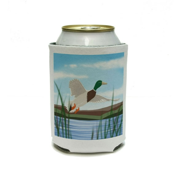 Mallard Duck Flying - Hunting Can Cooler Drink Insulator Beverage Insulated Holder