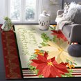 thumbnail image 5 of Area Rugs 4x6 Ft Retro Christmas Poinsettia Flower Non-Slip Washable Rug Indoor Rug Floor Mats Non Shedding Carpet for Living Room Bedroom Dining Room Home Decor, 5 of 8