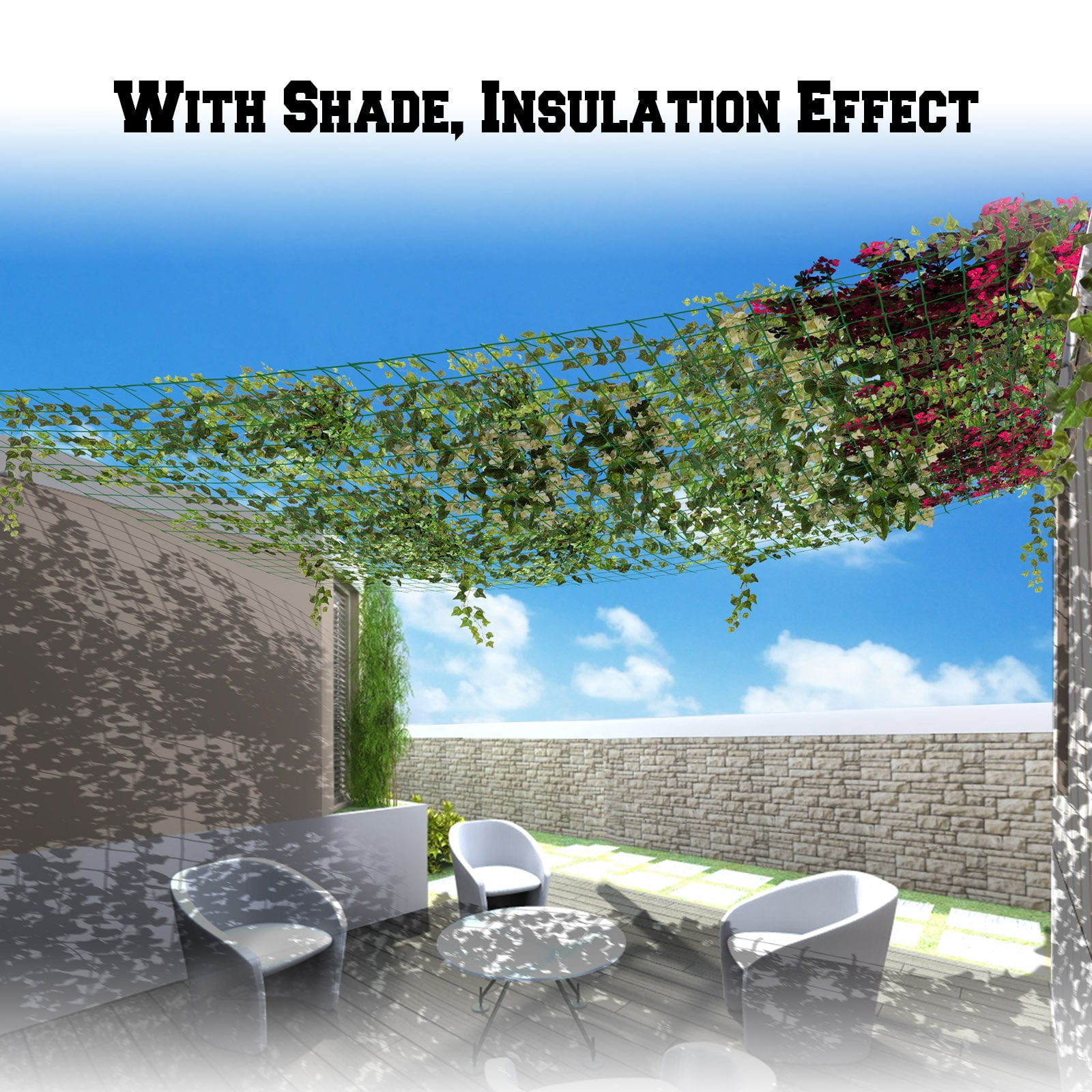 SUNNYOUTDOOR Trellis Netting Support Net for Plants Climbing Plants Grow Mesh Net (6'x9')