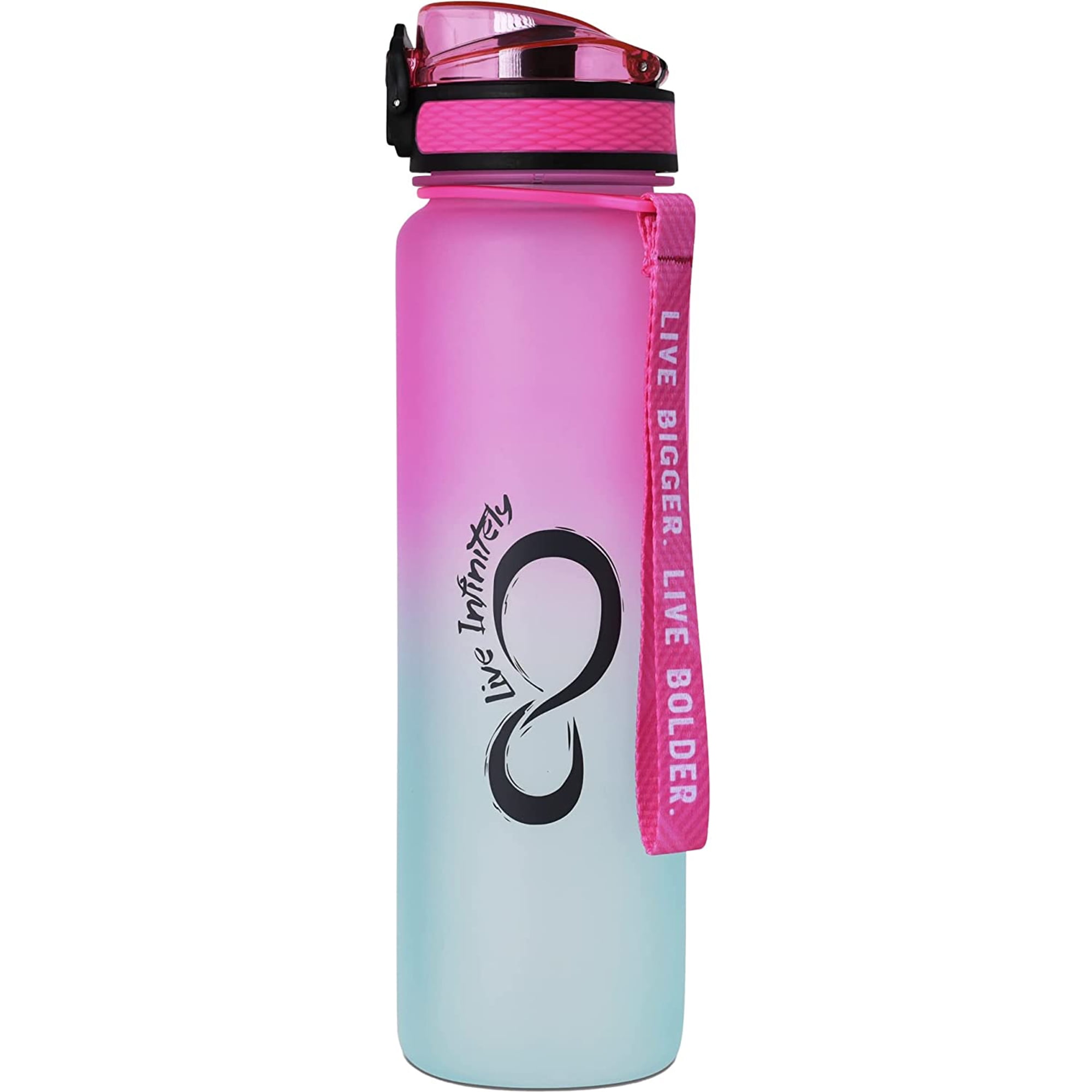 Live Infinitely Insulated Water Bottle with Time Marker BPA-Free 24 oz Rose, Size: 24oz, Pink