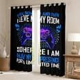 thumbnail image 2 of Erosebridal Video Game Curtains for Living Room,Polka Dots 30%-50% Blackout Curtains Set of 2 (38x45),Black Blue Curtains and Drapes (38x45),Male Bedroom Decor, 2 of 6