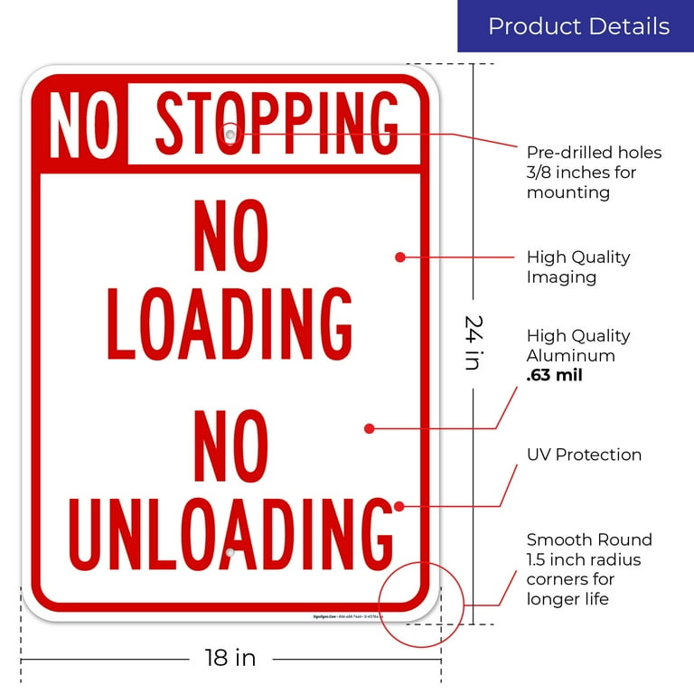 No Loading And Unloading Sign
