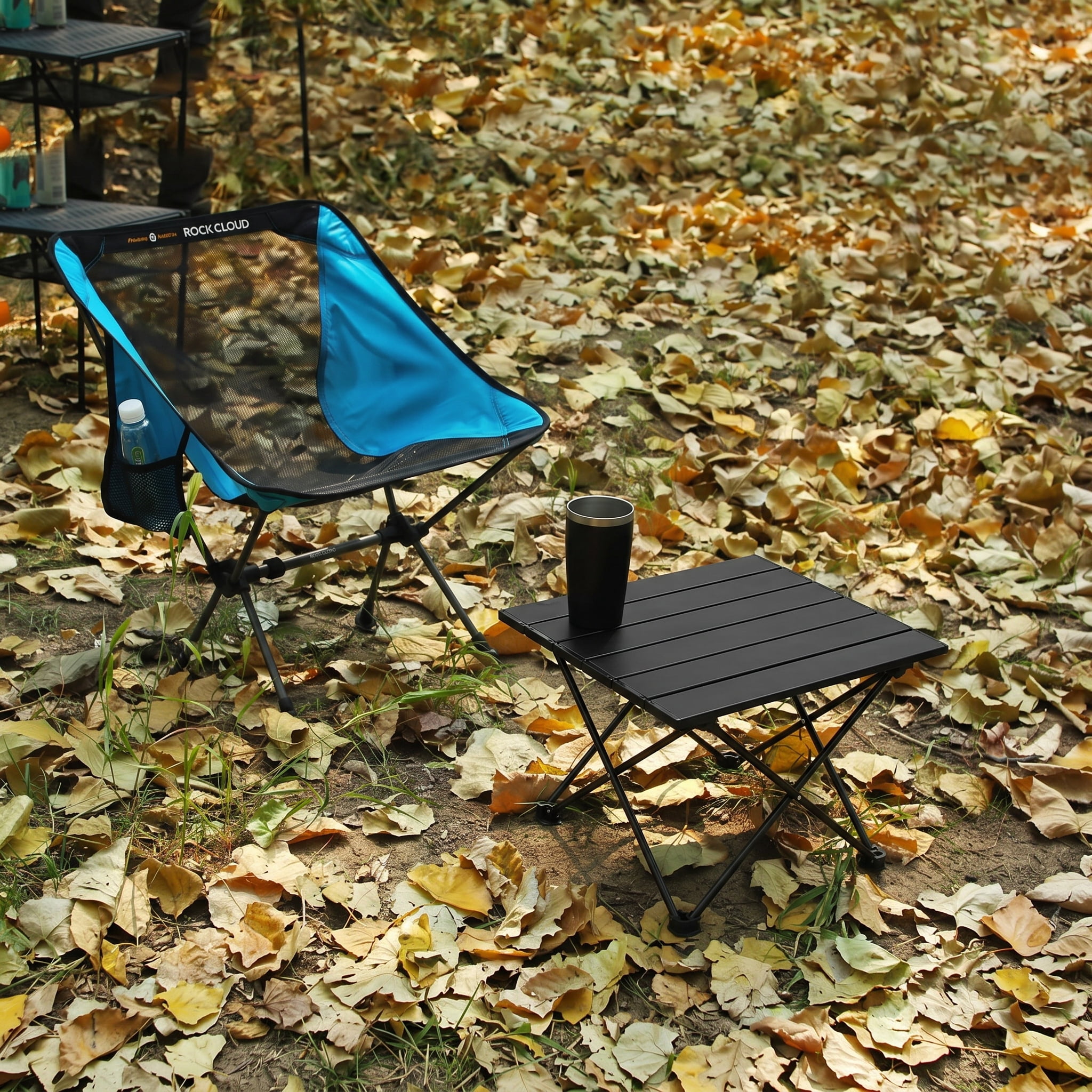 Ultralight Folding Camping Table, Aerospace Aluminum Portable Backpacking Table with Detachable 600D Polyester Storage Bag, Upgraded Nylon Hinges Supports 60 LBS for Hiking Fishing Beach Picnic
