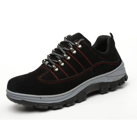 

Suede Leather Work Shoes for Men Women Steel Toe Safety Shoes Waterproof Anti-pierce Industrial Construction Sneakers