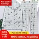 thumbnail image 4 of Ropa de dormir de manga larga de algodón puro para hombre, ropa holgada para el hogar, conjunto de dos piezas para primavera y otoño, talla grande, mediana y joven, 4 of 5