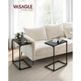 thumbnail image 2 of VASAGLE C-Shaped End Table with Space-Saving Design, Industrial Side Table for Sofa, Couch or Bedside, Easy Assembly, Adjustable Feet, 2 of 6