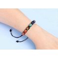 thumbnail image 4 of Pulsera de cuentas de cristal curativas para mujer, piedras preciosas naturales, yoga, reiki, chakras, cuentas de piedra, pulsera trenzada para la ansiedad, joyería ajustable, regalos para hombres, 4 of 5
