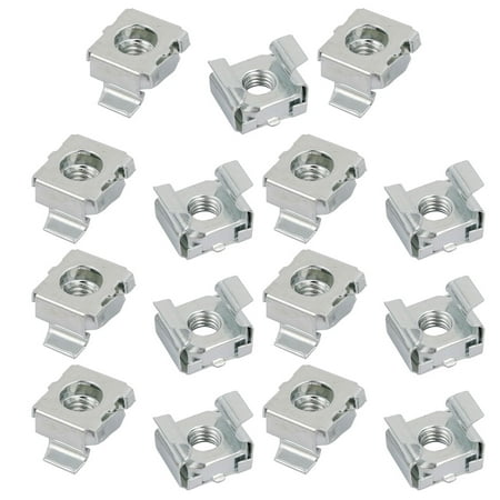 Silver Plated Server - 15pcs M5 Carbon Steel Zinc Plated Cage Nut Silver Tone for Server Shelf Cabinet