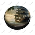 thumbnail image 5 of Pirate Horror Ship Pattern Polyester Universal Spare Wheel Tire Cover Wheel Covers for Trailer RV SUV Truck Camper, 5 of 5
