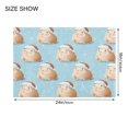 thumbnail image 2 of Rectangle Bath Rugs Plush Bathroom Carpet Mat Non Slip Bathroom Mats Cute Capybara with Santa Hat, 2 of 5