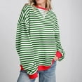 thumbnail image 6 of fheaev Oversize Sweatshirt For Womens Casual Striped Crewneck Long Sleeve Lightweight Color Block Pullover Tops Loose Fit Sweaters Cute Basic Flowy Tops Blouses Fall Outfits Fashion Y2K Clothes, 6 of 6
