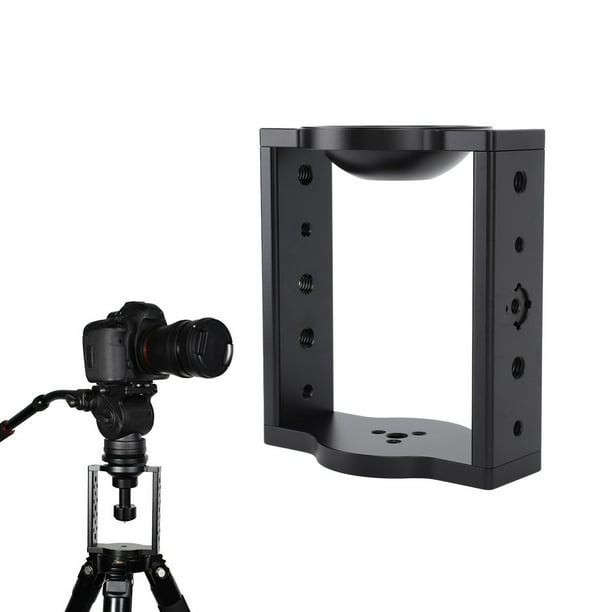 Elevador Convertidor De Adaptador De Media Bola Plana A Tazón, Cabezal De Trípode De 75 Mm Mejora De Altura Del Elevador De Tazón Fácil De Operar Mecanizado CNC Para Control