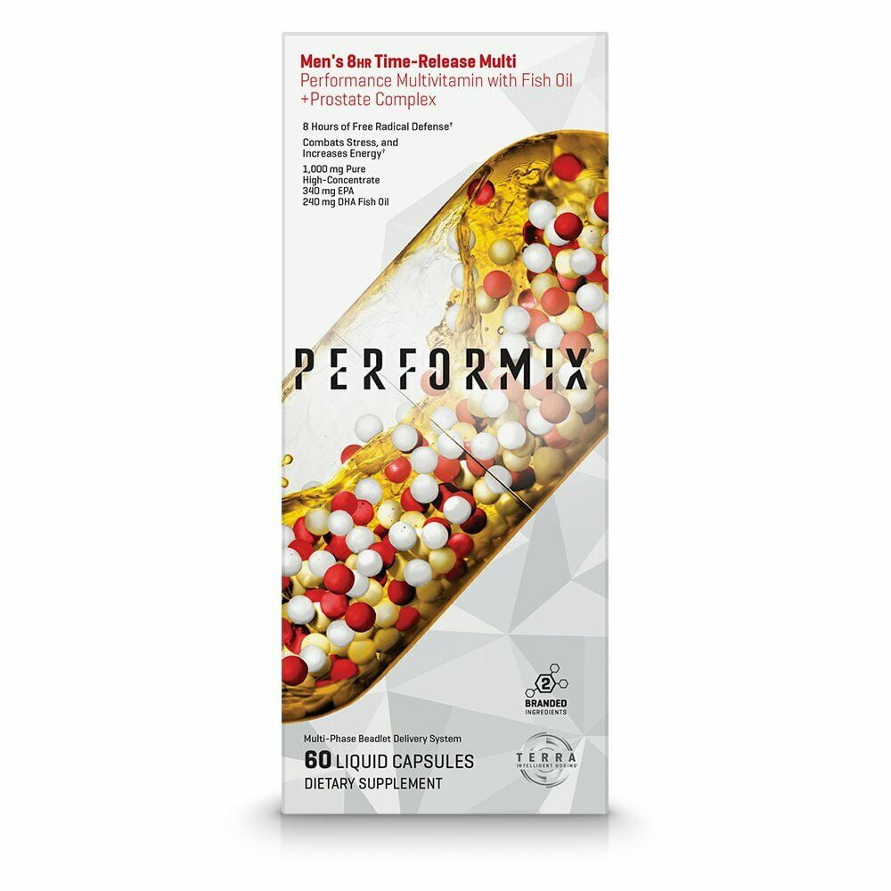 PERFORMIX Men's 8HR Time-Release Multi Dietary Supplement 60 liquid capsules