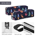 thumbnail image 4 of Cauagu Space Dinosaur Print Leather Pencil Pen Case - Stationery Bag Portable Stationery Bag Big Capacity Pencil Pouch Cosmetic Organizer Bag for Men & Women, 4 of 7