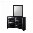 thumbnail image 6 of Dressers | Contemporary 8-Drawer Black Solid Wood Dresser | Black | Wood, 6 of 7